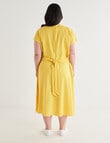 Studio Curve Fit & Flare Dress, Yellow product photo View 02 S