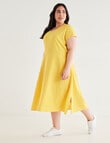 Studio Curve Fit & Flare Dress, Yellow product photo View 03 S