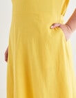 Studio Curve Fit & Flare Dress, Yellow product photo View 04 S