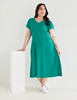 Studio Curve Fit & Flare Dress, Green product photo