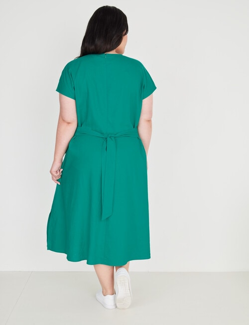 Studio Curve Fit & Flare Dress, Green product photo View 02 L