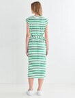 Zest Holiday Shop Knit Tee Dress, Green & White product photo View 02 S