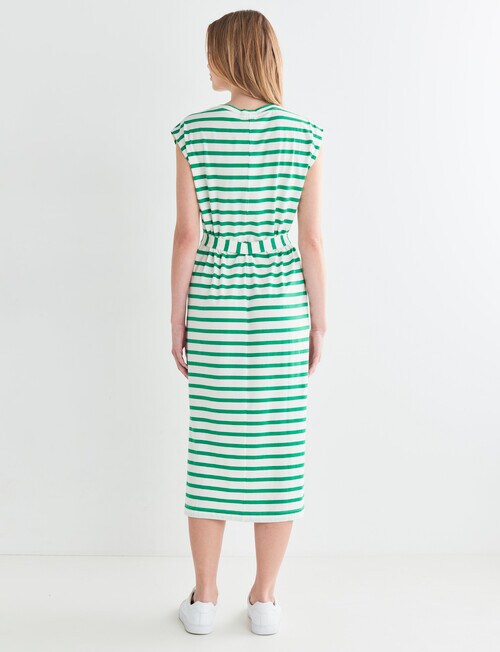 Zest Holiday Shop Knit Tee Dress, Green & White product photo View 02 L
