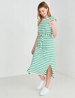 Zest Holiday Shop Knit Tee Dress, Green & White product photo View 03 S