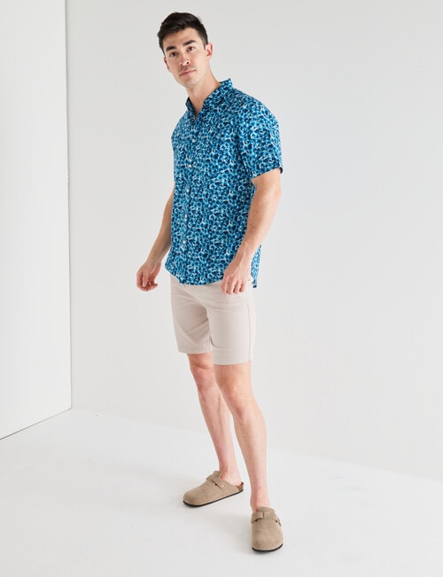 L+L Abstract Floral Shirt, Blue product photo View 03 L