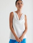 Whistle Cowl Neck Tank Top, Ivory product photo