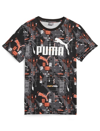 Puma Essentials+ Futureverse All-Over Print Tee, Black product photo