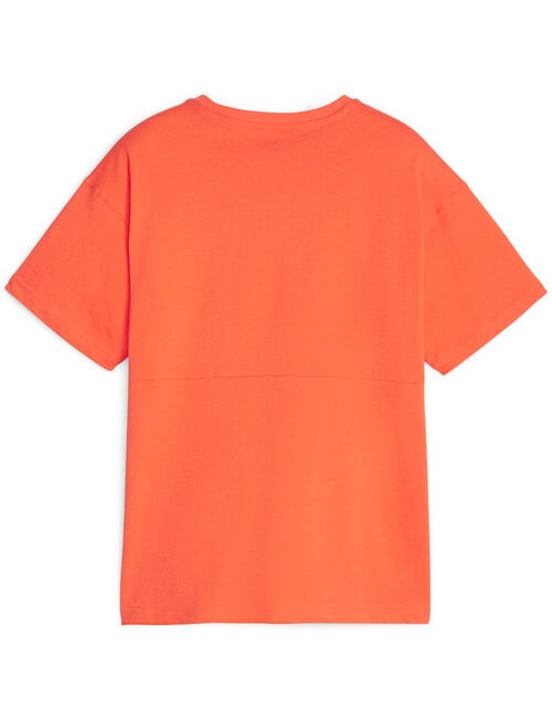 Puma Power Colourblock Tee, Hot Heat - T-Shirts & Shirts