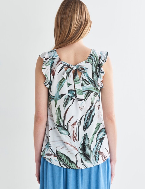 Zest Holiday Shop Tie Back Tank Top, Tropical White product photo View 02 L
