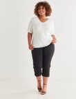 Studio Curve Textured Mesh Top, White product photo View 03 S