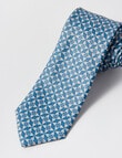 Laidlaw + Leeds Fancy Geometric Tie, 7cm, Teal product photo View 02 S