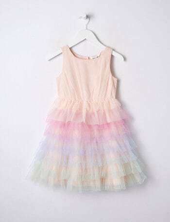 Mac & Ellie Formal Tulle Layer Dress, Peach product photo
