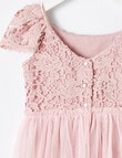 Mac & Ellie Formal Maisie Lace Tulle Dress, Dusty Pink product photo View 02 S