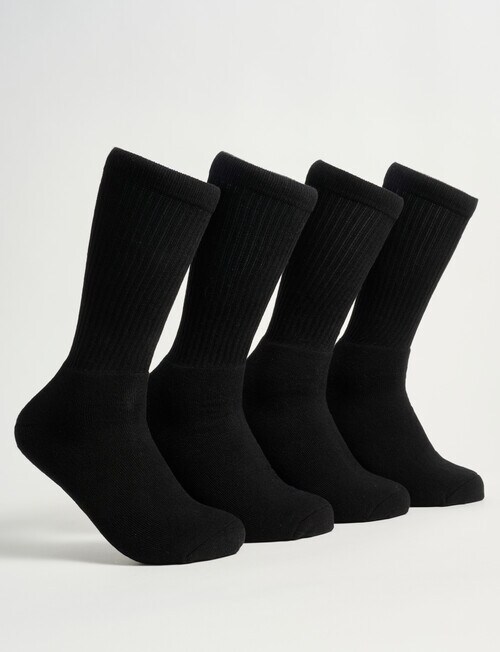 Gym Equipment Crew Cushion Sock, 3-Pack Black product photo