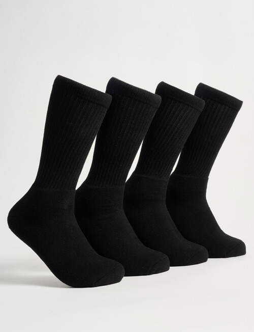 Gym Equipment Crew Cushion Sock, 3-Pack Black product photo
