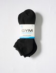 Gym Equipment Sneaker Cushion Foot Sock, 4pack, Black product photo View 02 S