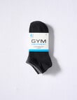 Gym Equipment Lightweight Liner Sock, 4-Pack, Black & Grey product photo View 02 S