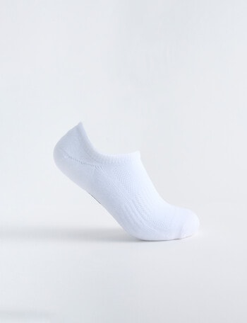 Gym Equipment No-Show Sock, 4-Pack, White product photo