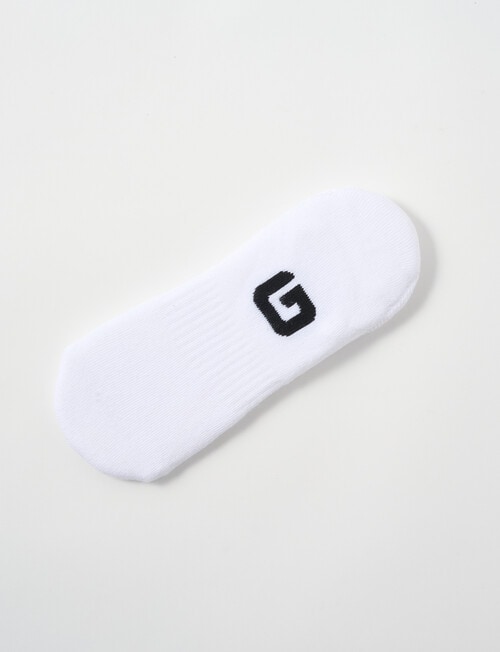 Gym Equipment No-Show Sock, 4-Pack, White product photo View 04 L