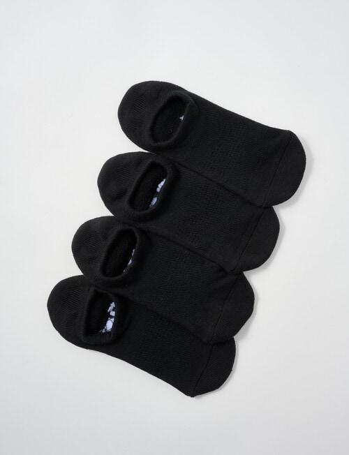Gym Equipment No-Show Sock, 4-Pack, Black product photo View 03 L
