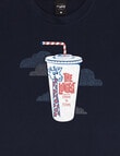 Mr Vintage Longest Drink In Town Tee, Navy product photo View 02 S
