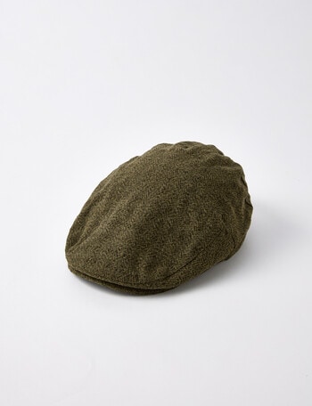 Laidlaw + Leeds Textured Driver's Cap, Khaki product photo