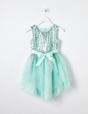 Mac & Ellie Formal Sequin Tulle Dress, Mint product photo