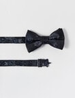 Laidlaw + Leeds Fancy Floral Bow Tie, Black product photo