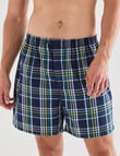 Chisel Check Sleep Short, 2-Pack, Navy, Gold & Teal product photo View 02 S