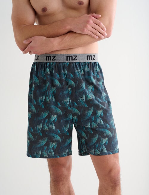 Mazzoni Palm Leaf Printed Knit Short, Charcoal product photo