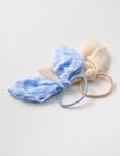 Switch Gingham Knot Bow Hair Ties, 2-Piece, Blue & Natural product photo View 02 S