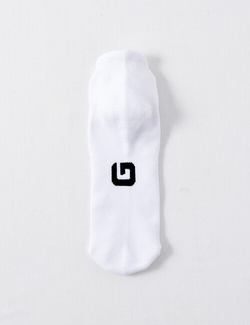 Gym Equipment Low Cut Tab Cushion Foot Sock, 4-Pack, White product photo View 03 L