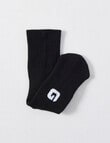 Gym Equipment Quarter Crew Cushion Foot Sock, 4-Pack, Black product photo View 03 S