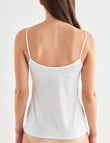 Essence Lace Square Neck Cami Top, White product photo View 02 S