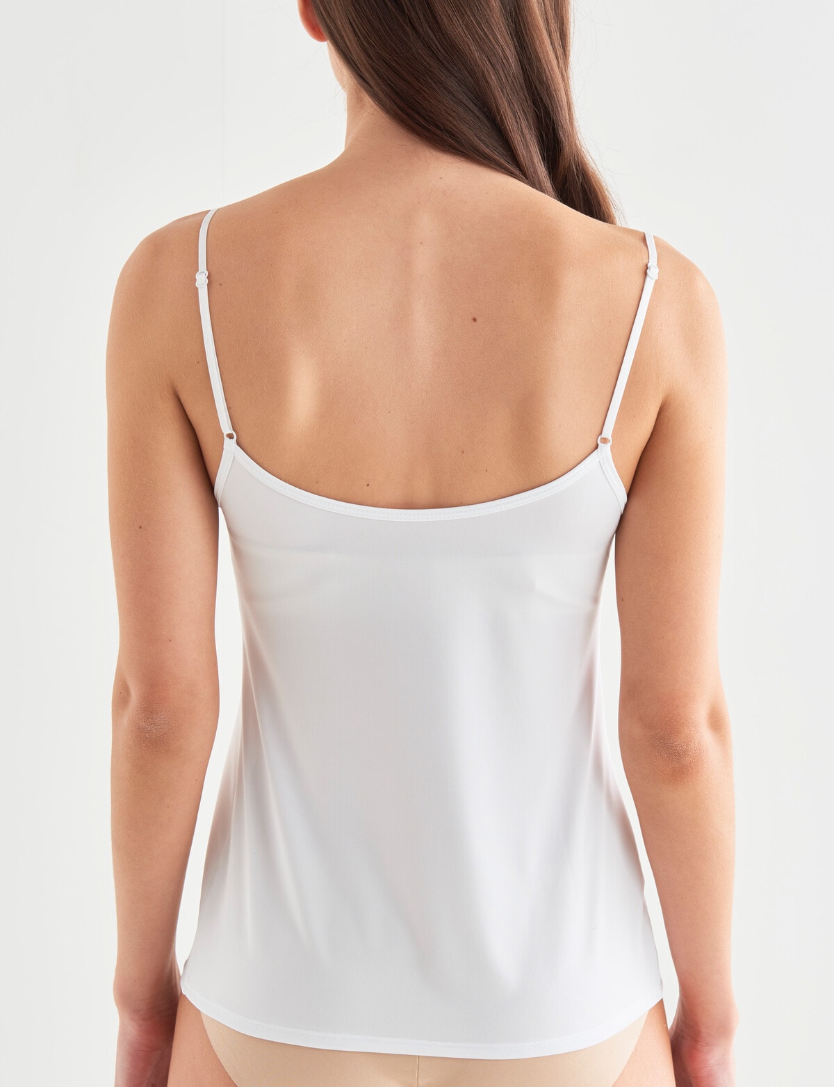 Essence Lace Square Neck Cami Top, White - Camisoles, Slips & Bodysuits