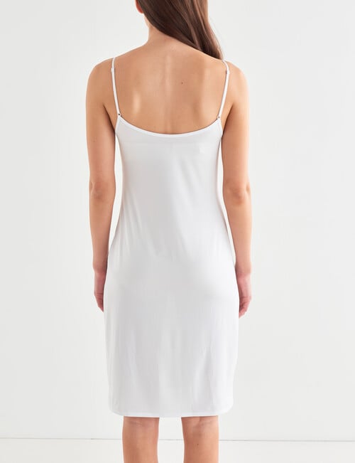 Essence Lace Square Neck Slip, White product photo View 02 L