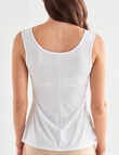 Essence Lace Square Neck Singlet, White product photo View 02 S
