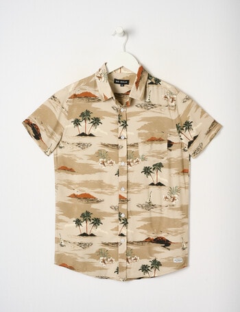 No Issue Island Short Sleeve Shirt, Taupe product photo
