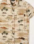 No Issue Island Short Sleeve Shirt, Taupe product photo View 02 S