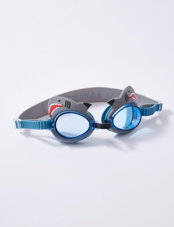 Wavetribe Shark Goggles, Grey & Blue product photo