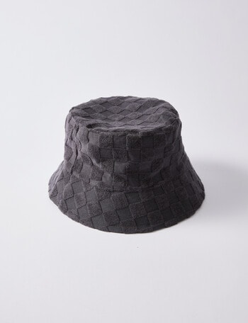 No Issue Checkerboard Towelling Hat, Charcoal product photo