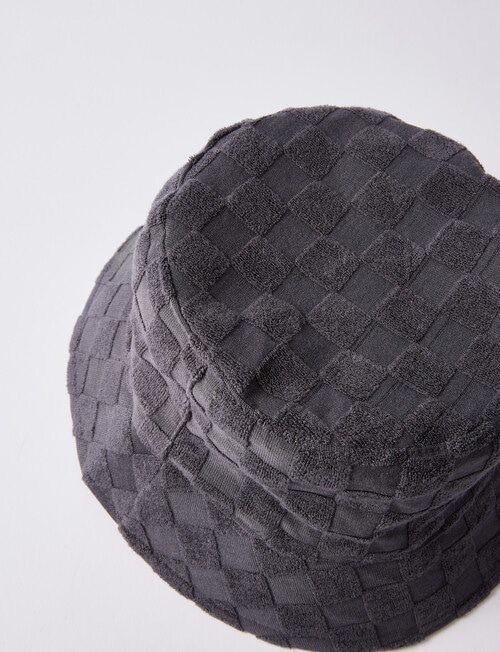No Issue Checkerboard Towelling Hat, Charcoal product photo View 03 L
