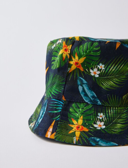 Mac & Ellie Palm Print Bucket Hat, Blue product photo View 02 L