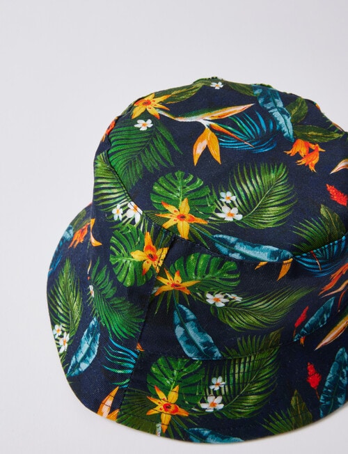 Mac & Ellie Palm Print Bucket Hat, Blue product photo View 03 L