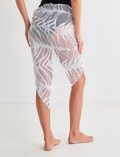 Zest Resort Mesh Sarong, White product photo View 02 L