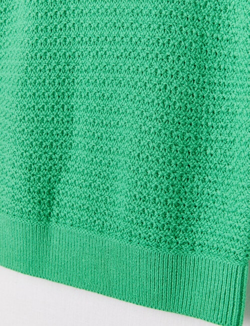 Switch Crochet Look Tank, Emerald Green product photo View 02 L