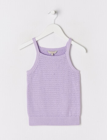 Switch Crochet Look Tank, Lilac product photo