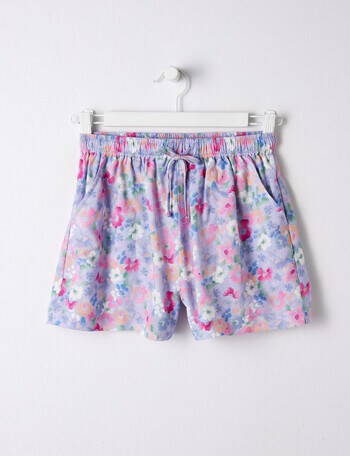 Switch Floral Pull-On Short, Periwinkle product photo