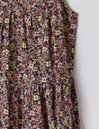 Switch Bright Floral Tiered Dress, Black product photo View 02 S
