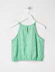 Switch Ditsy Floral Gathered Hem Cami, Green product photo View 02 S
